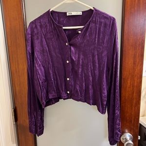 Zara Jacquard Blouse